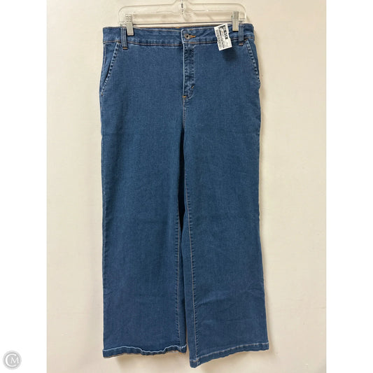 Jeans Wide Leg By Style And Company In Blue Denim, Size: 14