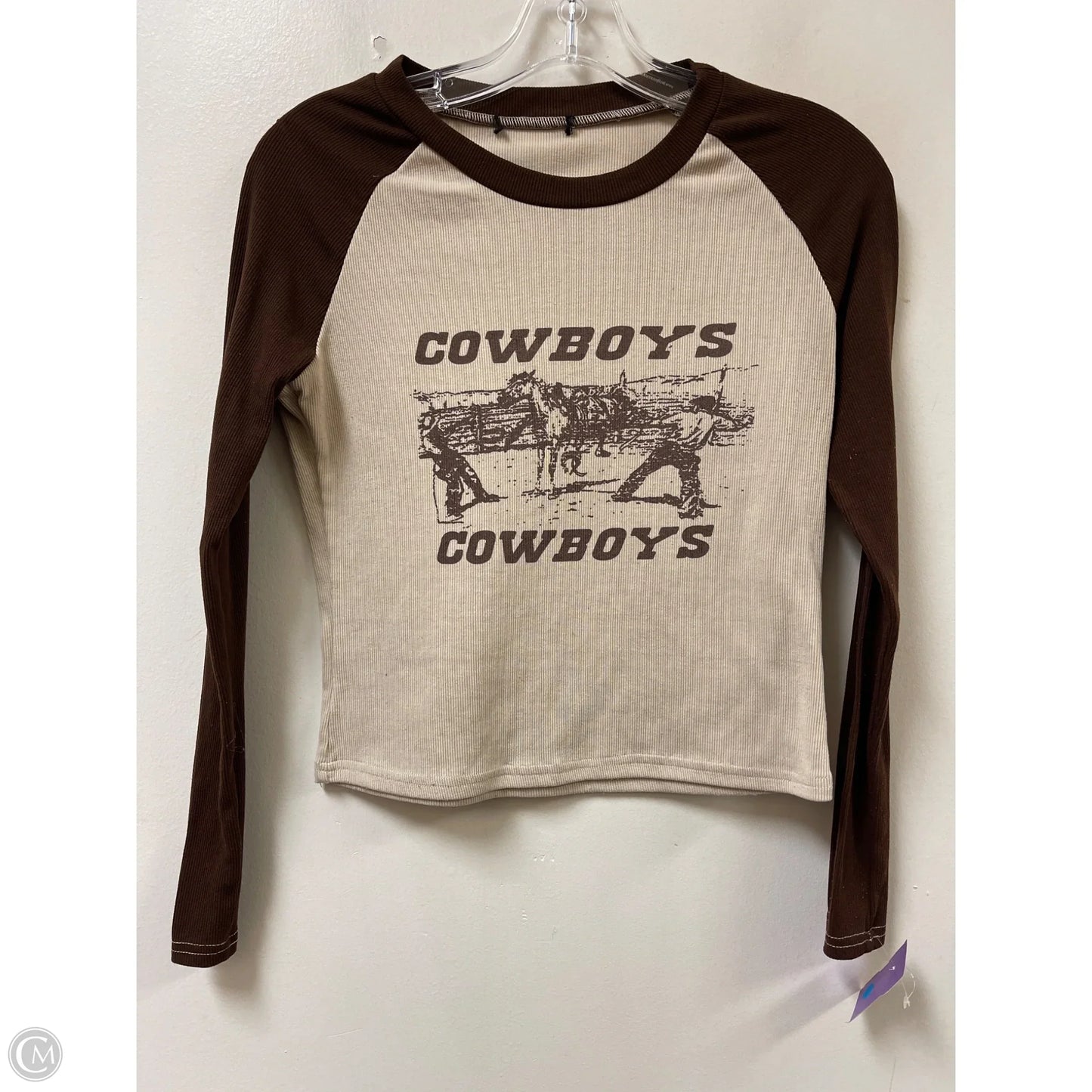 Top Long Sleeve By Clothes Mentor In Brown, Size: S