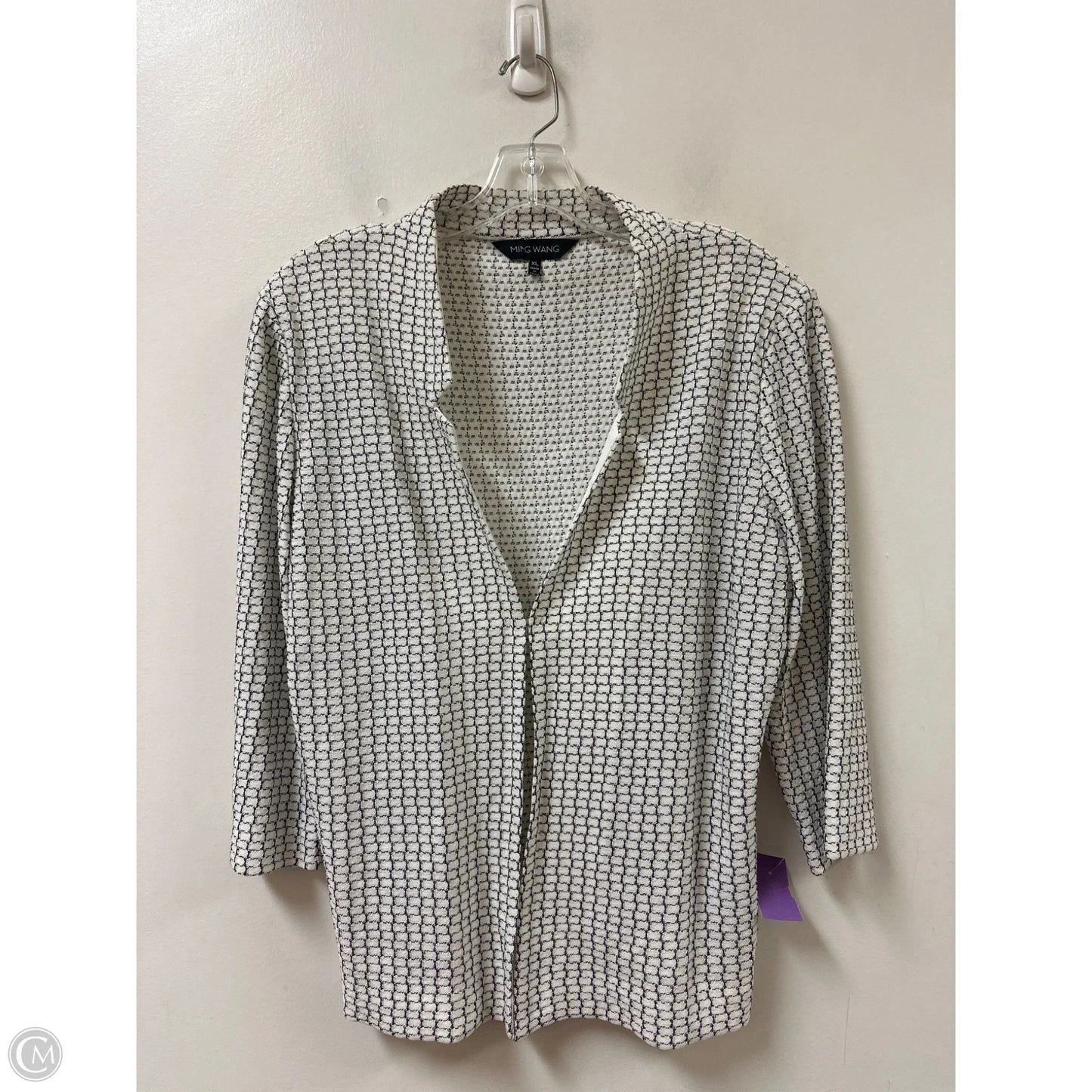 Blazer By Ming Wang In White, Size: Xl