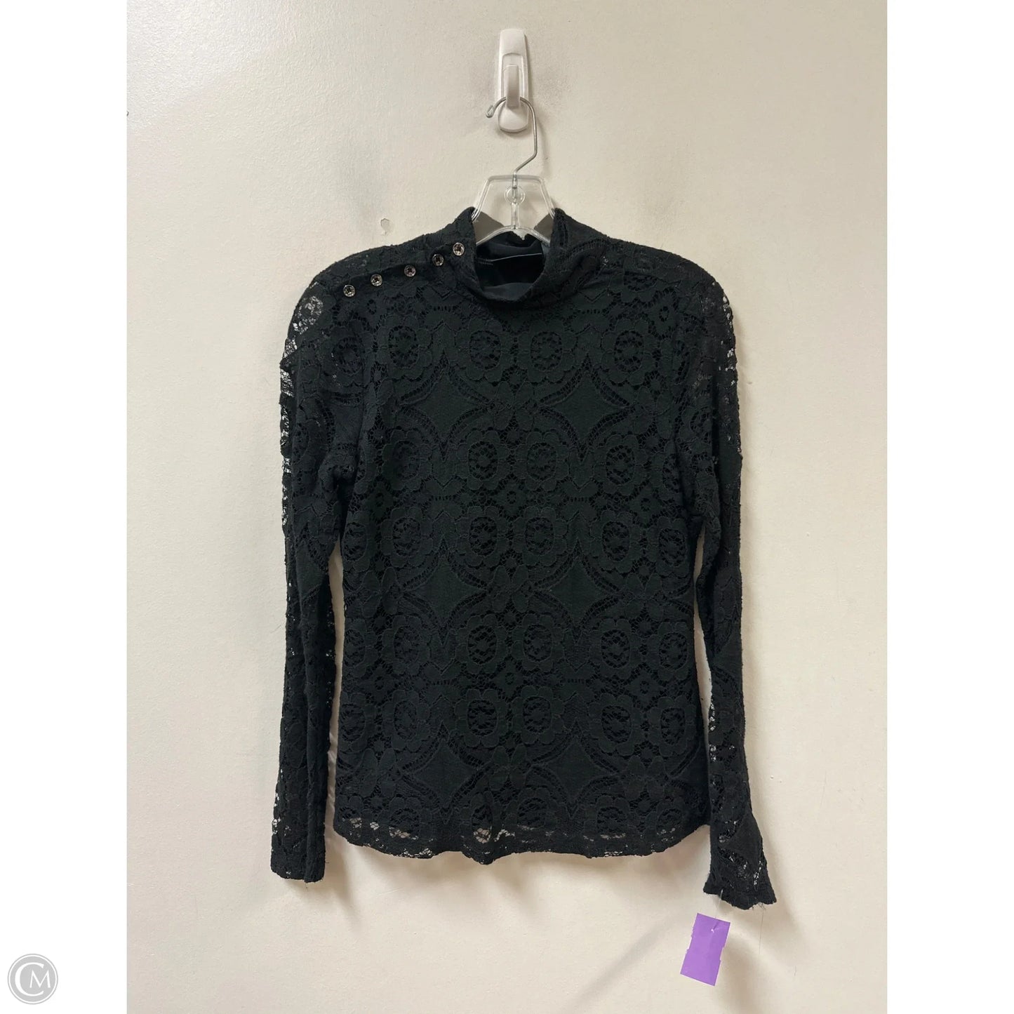 Top Long Sleeve By Maeve In Black, Size: S
