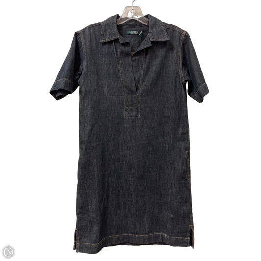 Dress Casual Midi By Lauren By Ralph Lauren In Blue Denim, Size: Xs