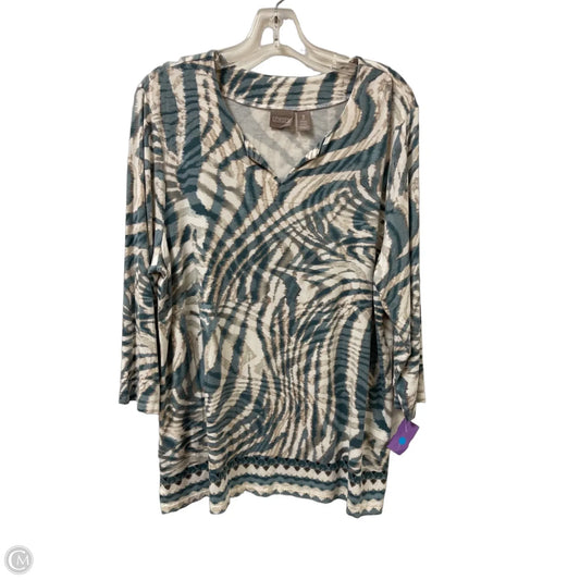 Top Long Sleeve By Chicos In Blue, Size: Xl