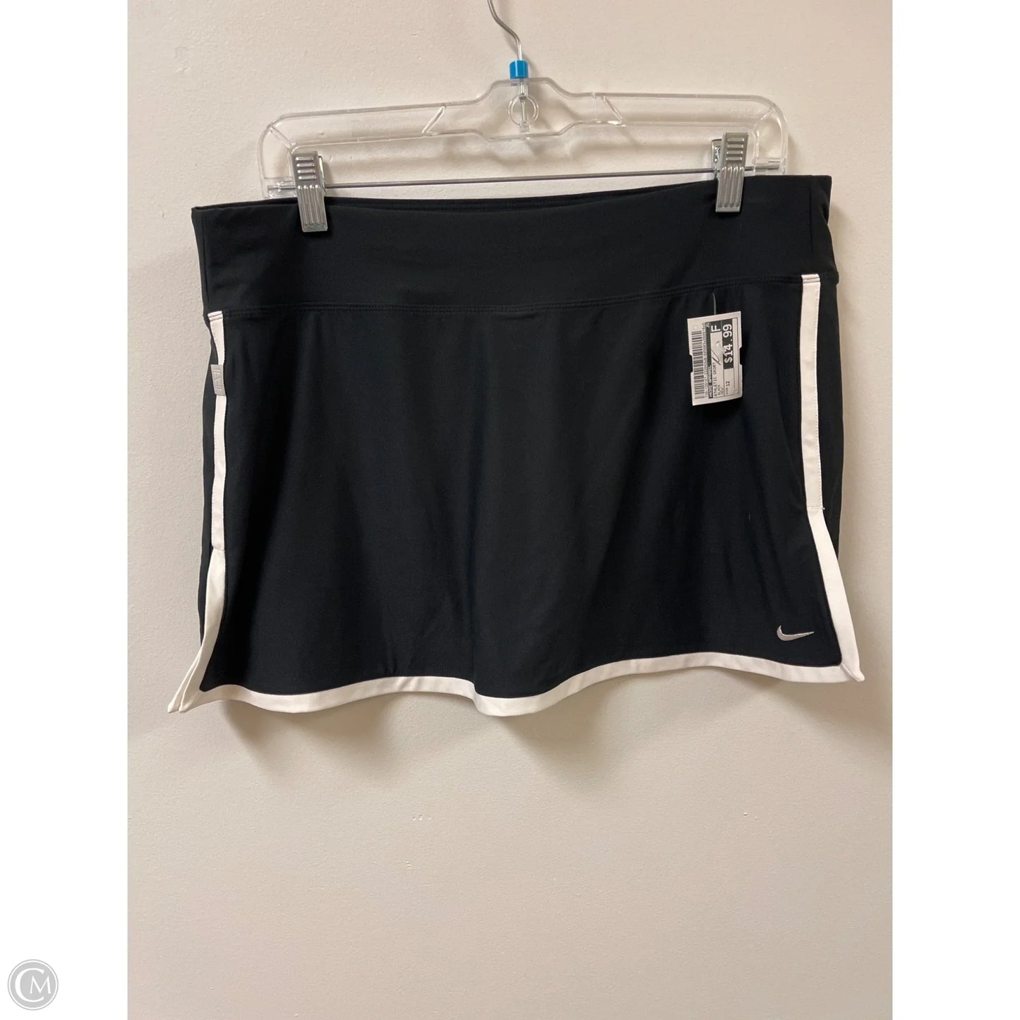 Athletic Skort By Nike Apparel In Black, Size: 12