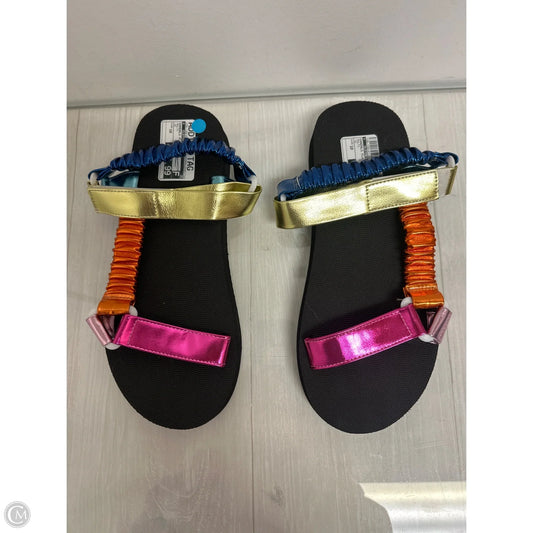 Sandals Flats By Clothes Mentor In Multi-colored, Size: 10