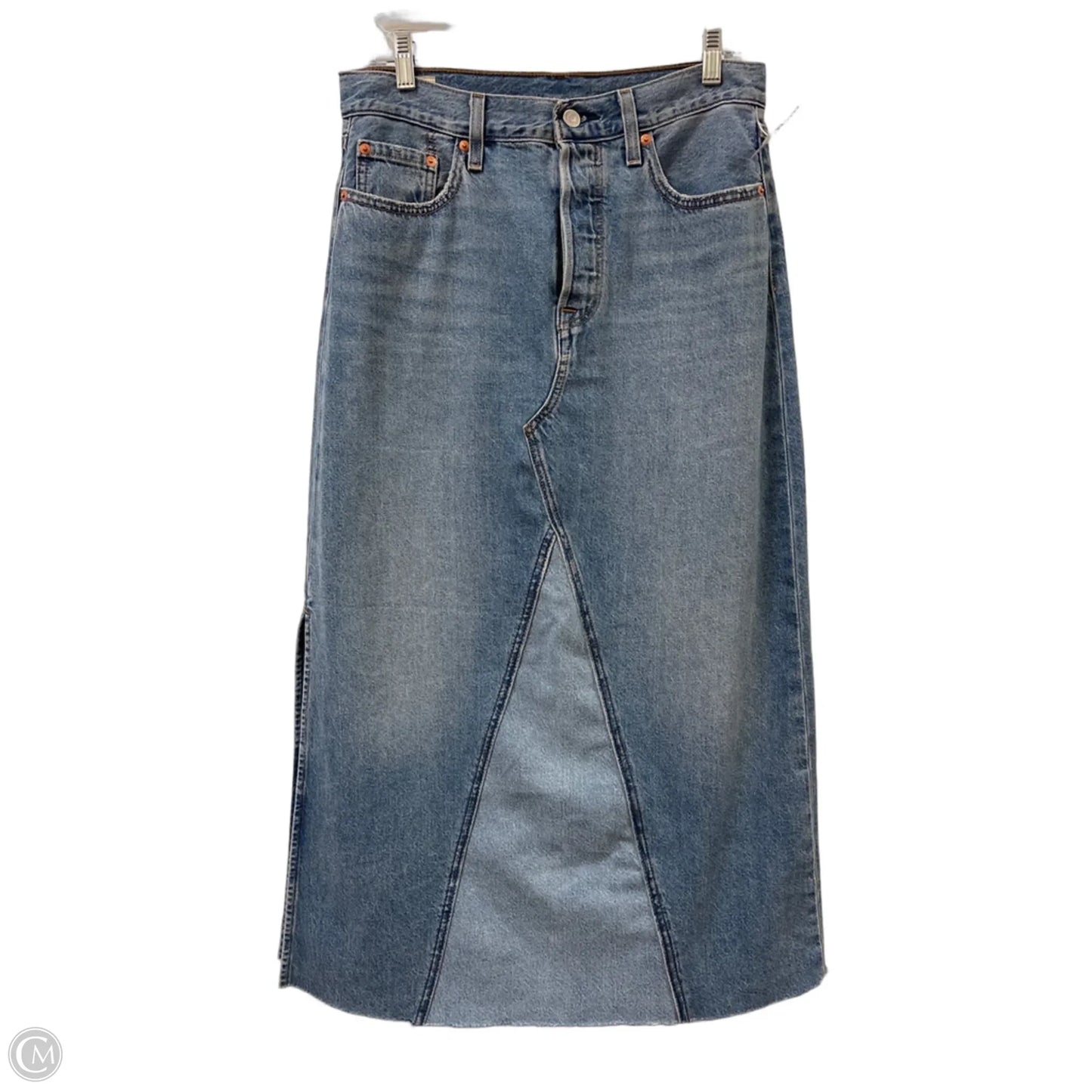 Skirt Maxi By Levis In Blue Denim, Size: 6