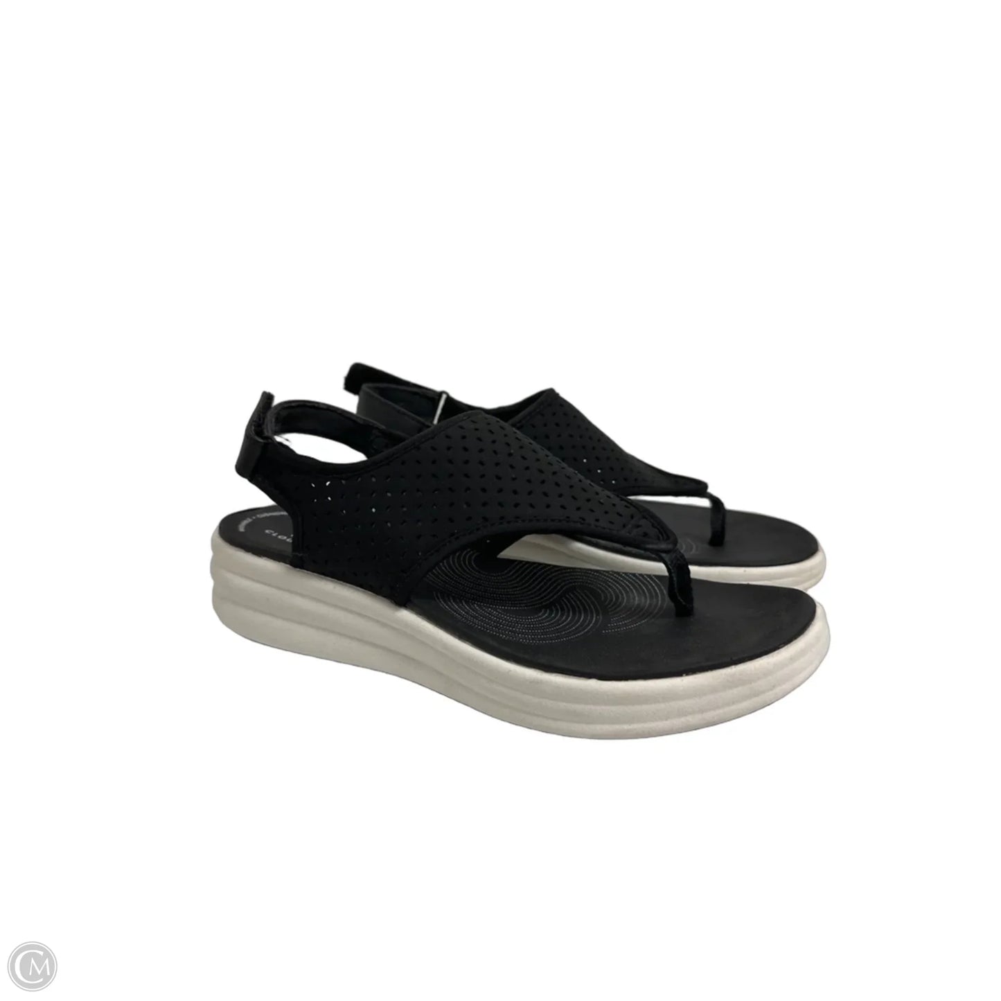 Sandals Flip Flops By Clarks In Black, Size: 8
