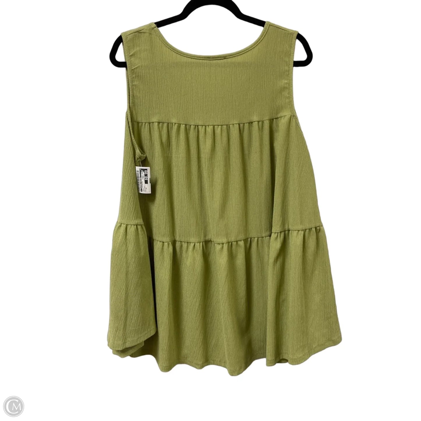 Top Sleeveless By Clothes Mentor In Green, Size: 2x