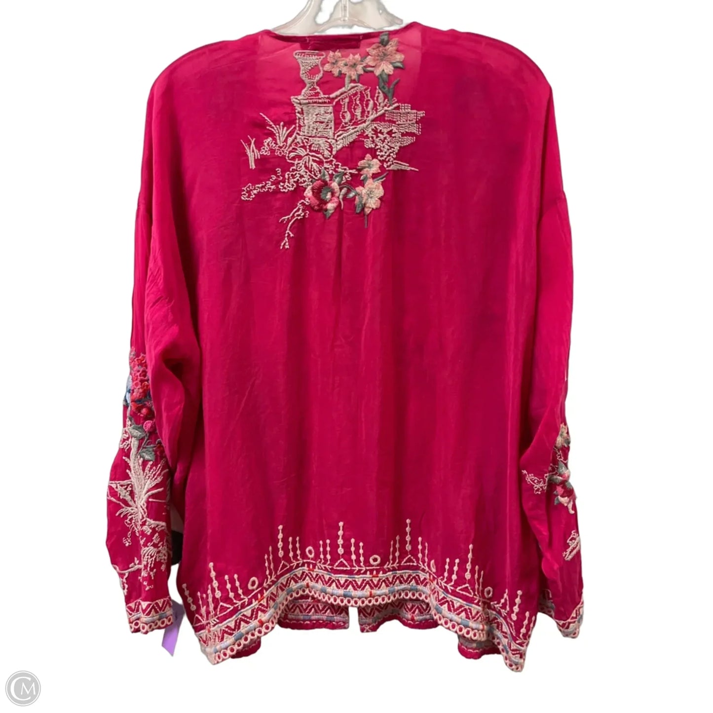 Blouse Designer By Johnny Was In Pink, Size: M