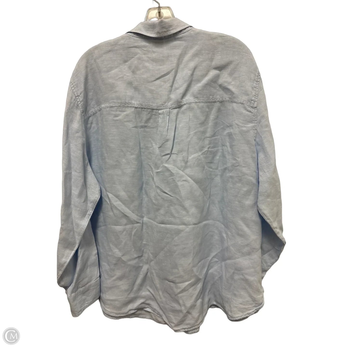 Blouse Long Sleeve By H&m In Blue, Size: 1x