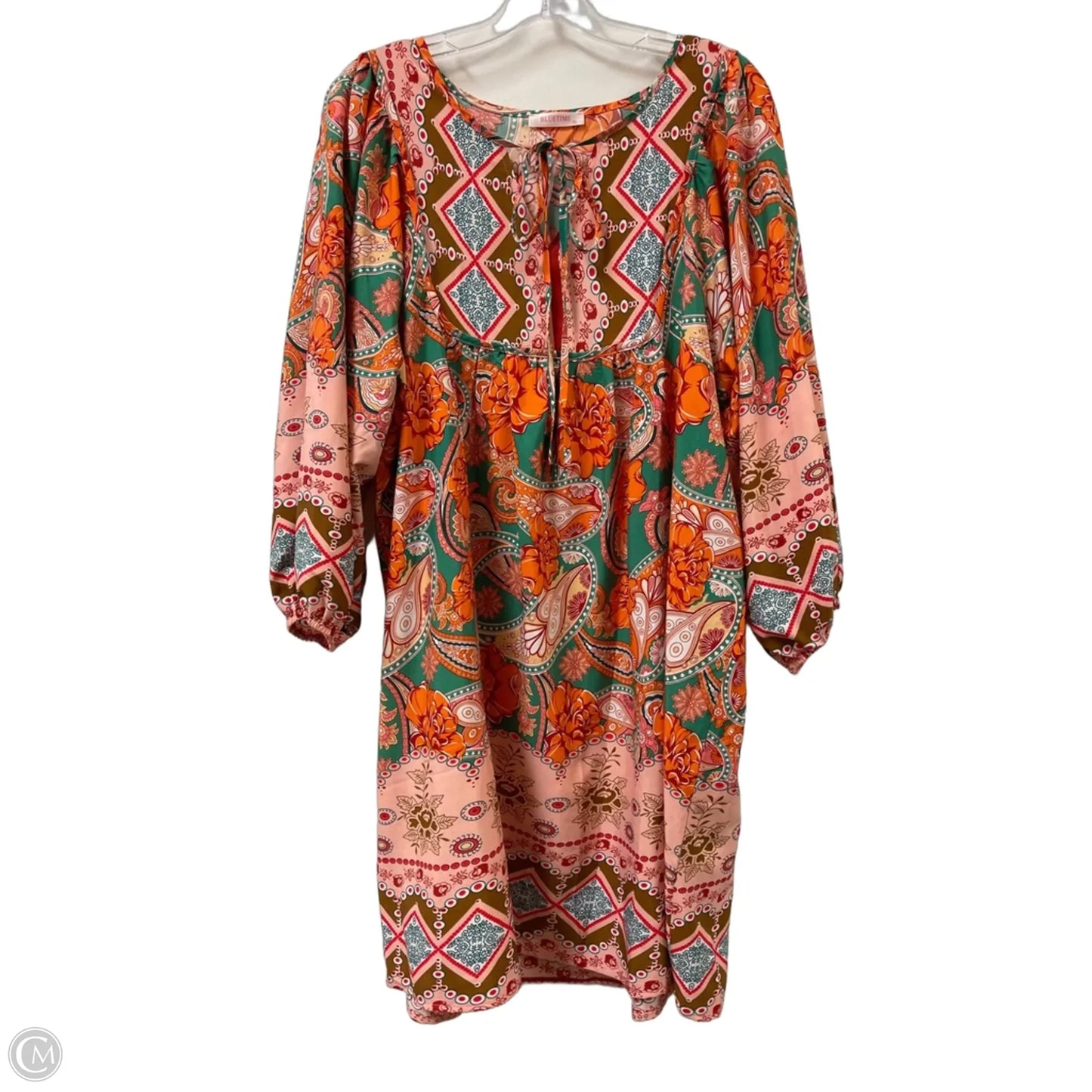 Dress Casual Midi By Clothes Mentor In Orange, Size: Xl