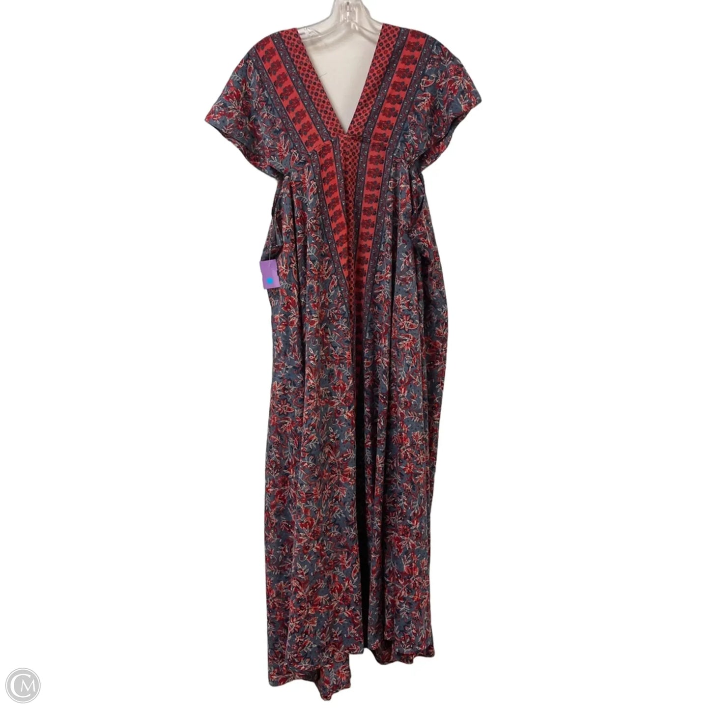 Dress Casual Maxi By Bohme In Blue & Red, Size: 3x