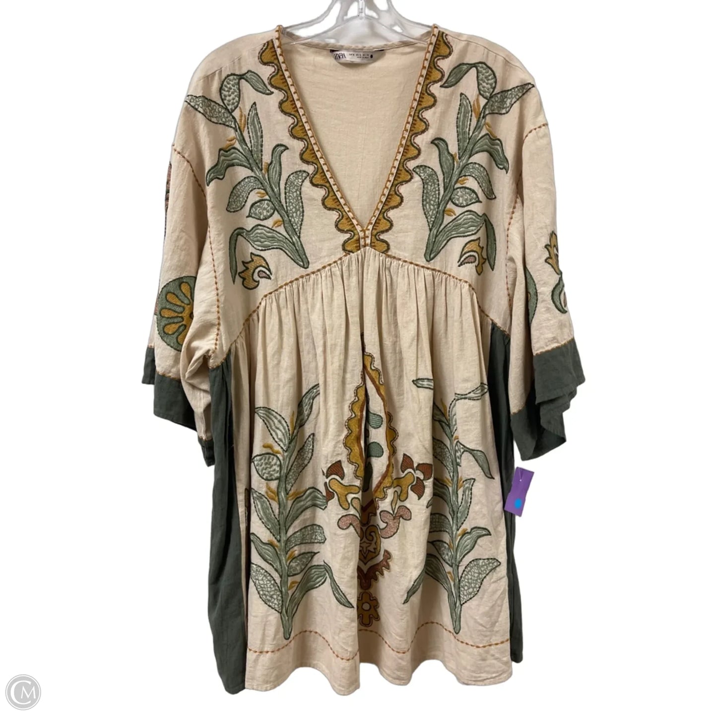 Dress Casual Midi By Zara In Cream, Size: M