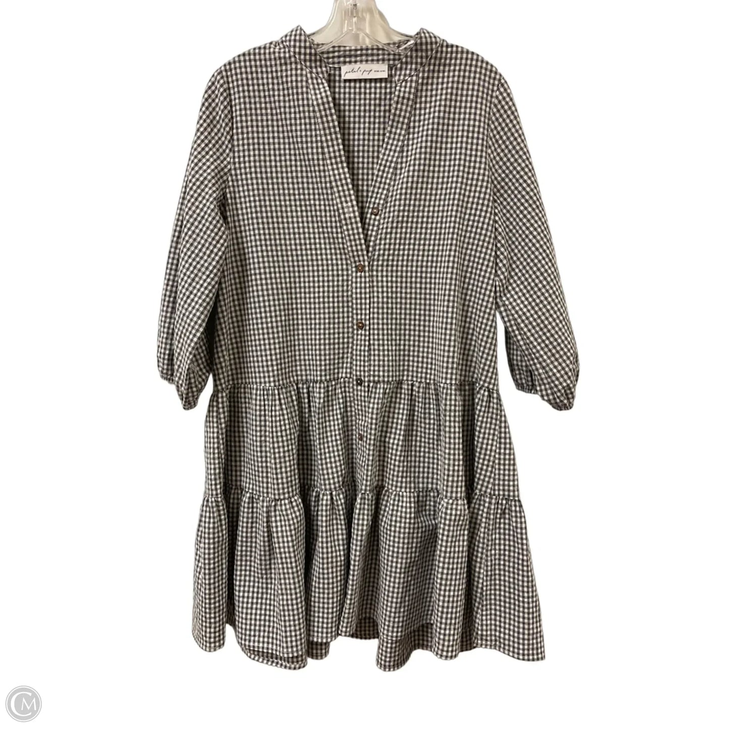 Dress Casual Midi By Petal & Pup In Grey, Size: L