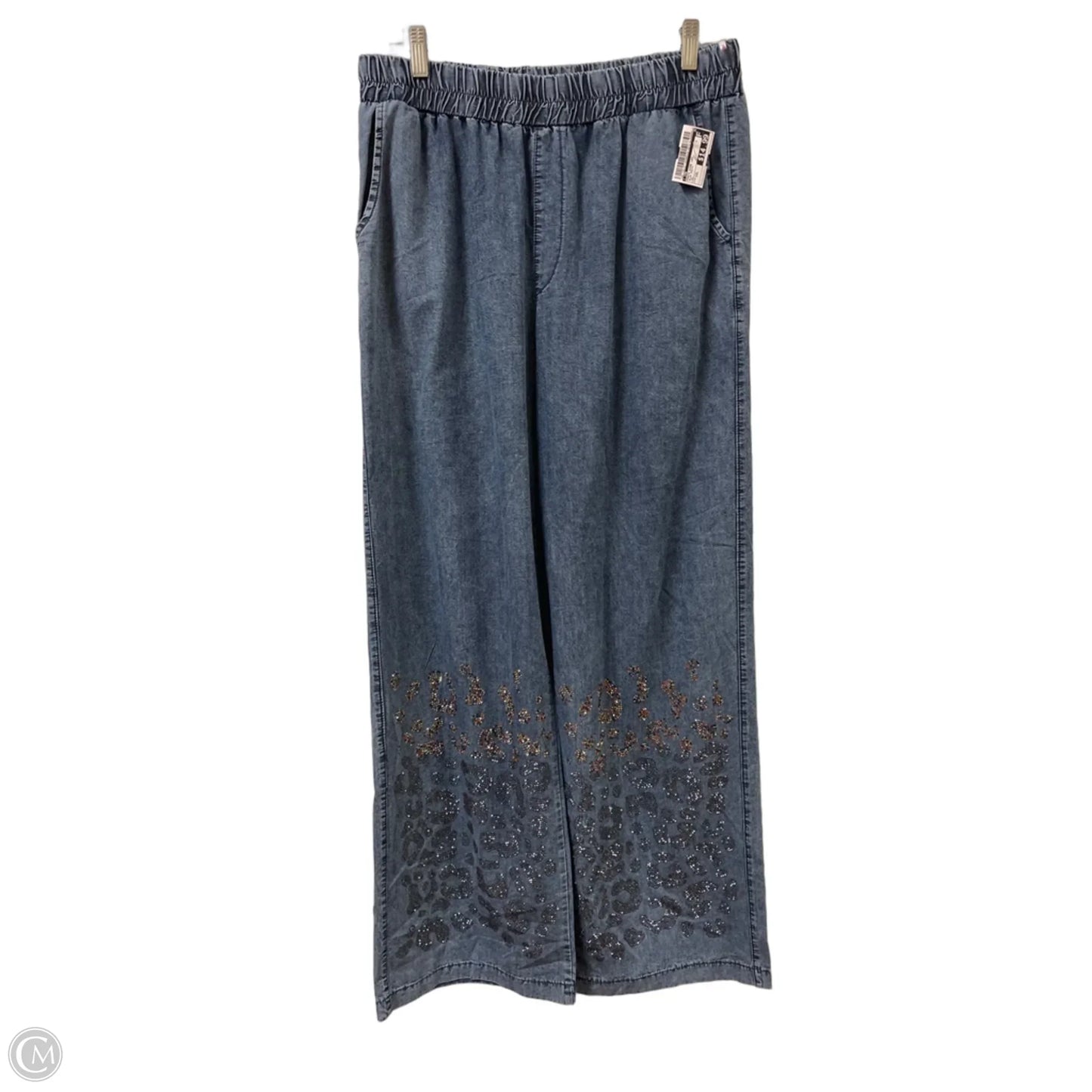 Pants Wide Leg By Cmb In Blue Denim, Size: 12l
