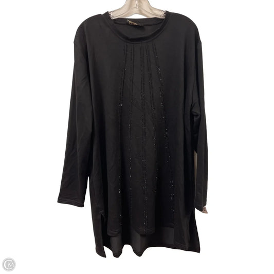 Tunic Long Sleeve By Clothes Mentor In Black, Size: Xl