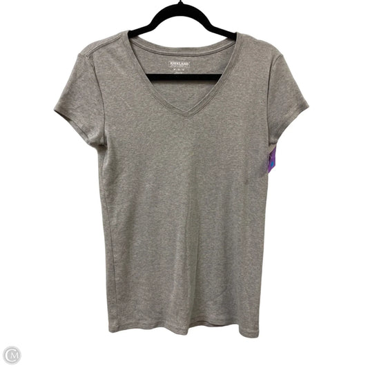 Top Short Sleeve By Kirkland In Grey, Size: M