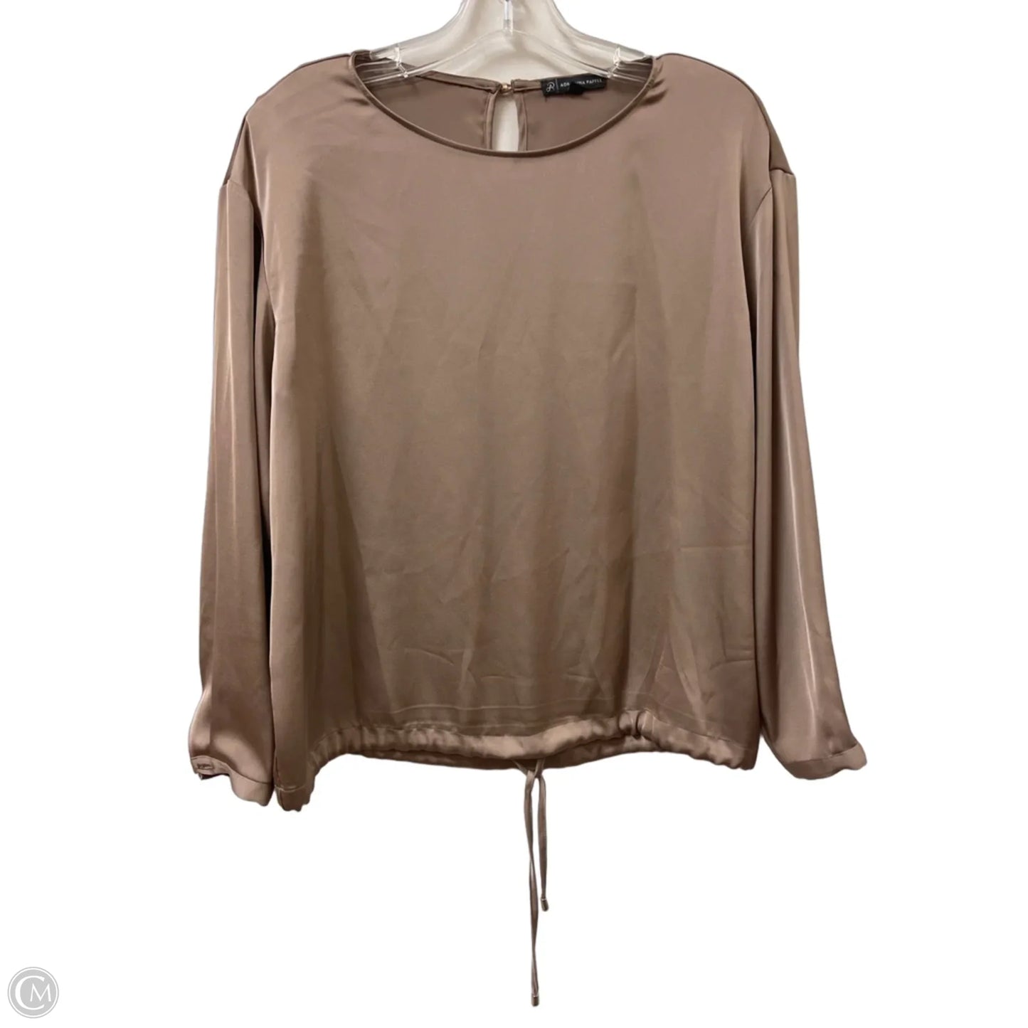 Top Long Sleeve By Adrianna Papell In Taupe, Size: Xs