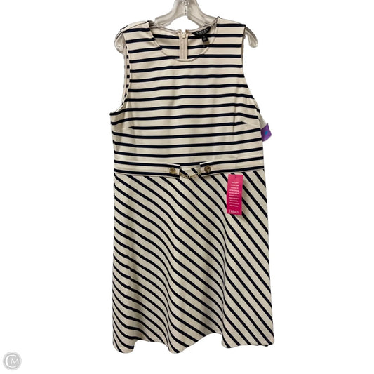 Dress Casual Midi By Lauren By Ralph Lauren In Navy, Size: 16