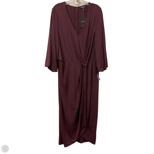 Dress Casual Maxi By Lauren By Ralph Lauren In Purple, Size: 16