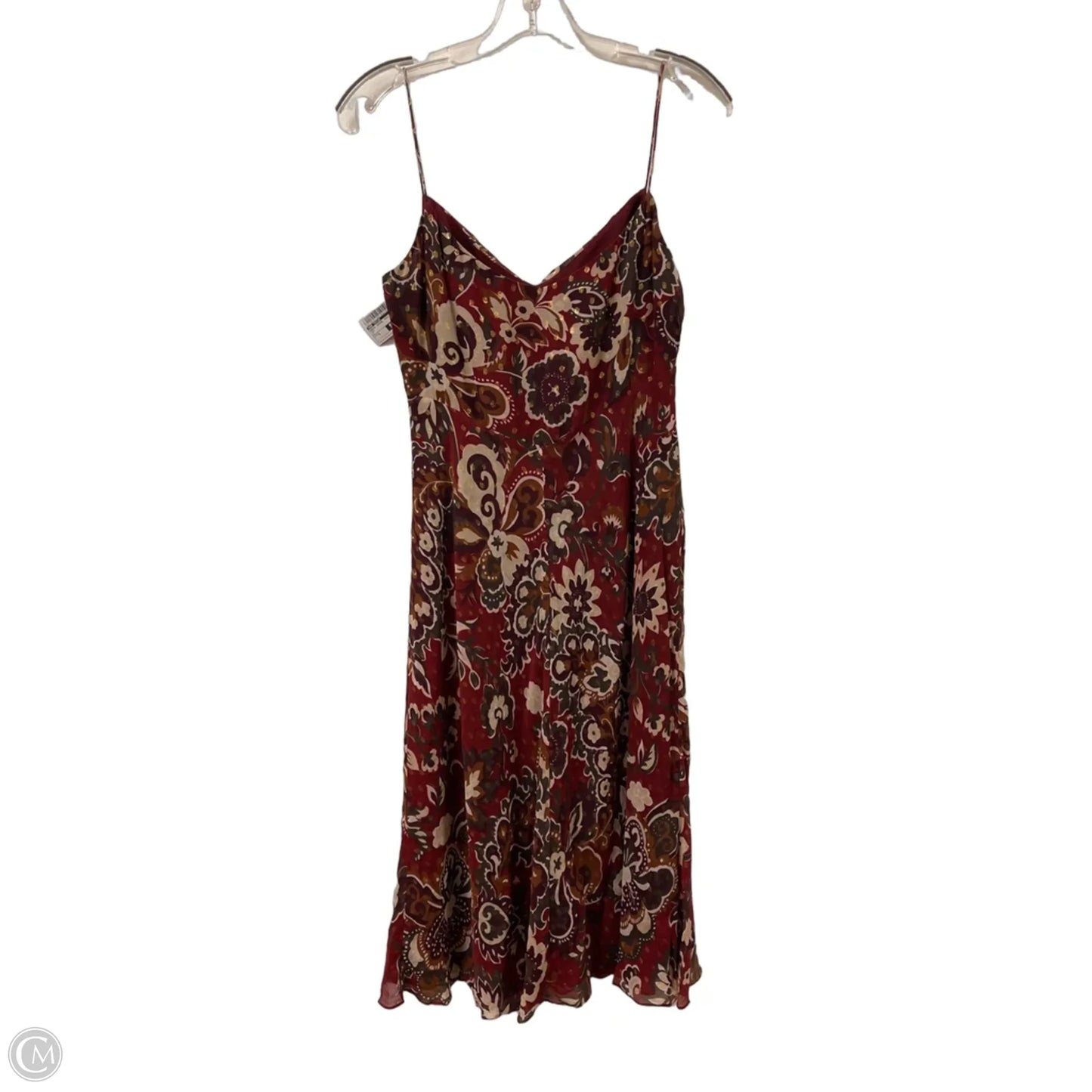 Dress Casual Midi By Ann Taylor In Red, Size: S