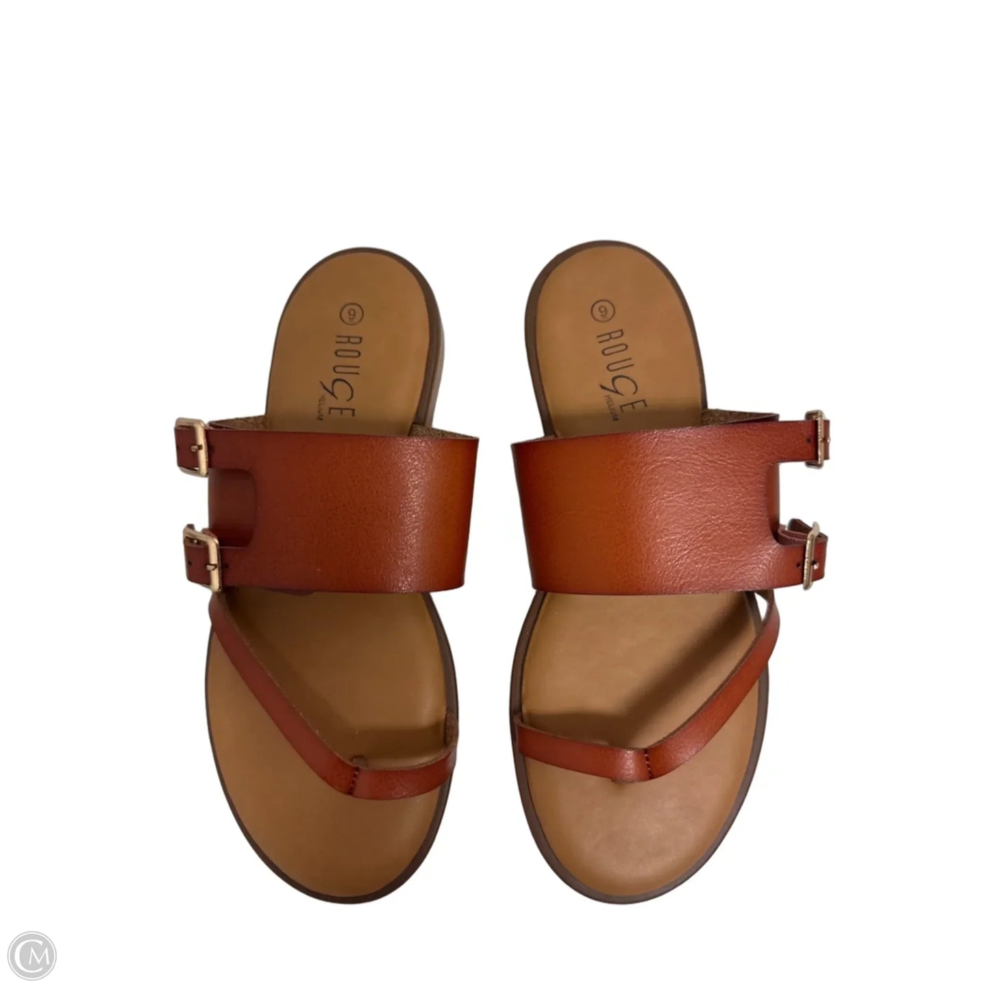 Sandals Flats By Clothes Mentor In Brown, Size: 9