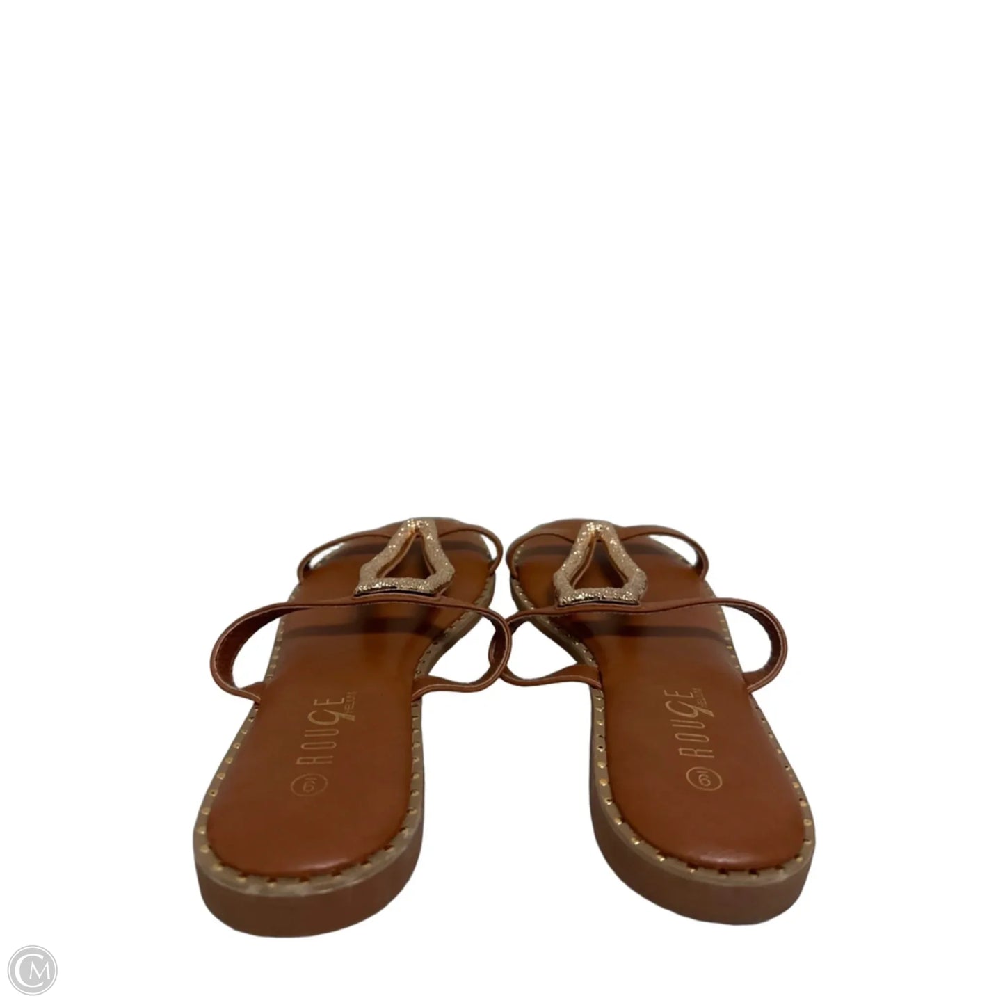 Sandals Flats By Clothes Mentor In Brown, Size: 9