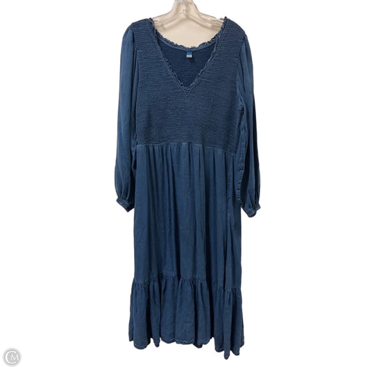 Dress Casual Maxi By Old Navy In Blue Denim, Size: Xl