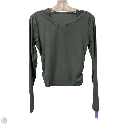 Athletic Top Long Sleeve Crewneck By Lululemon In Green, Size: M