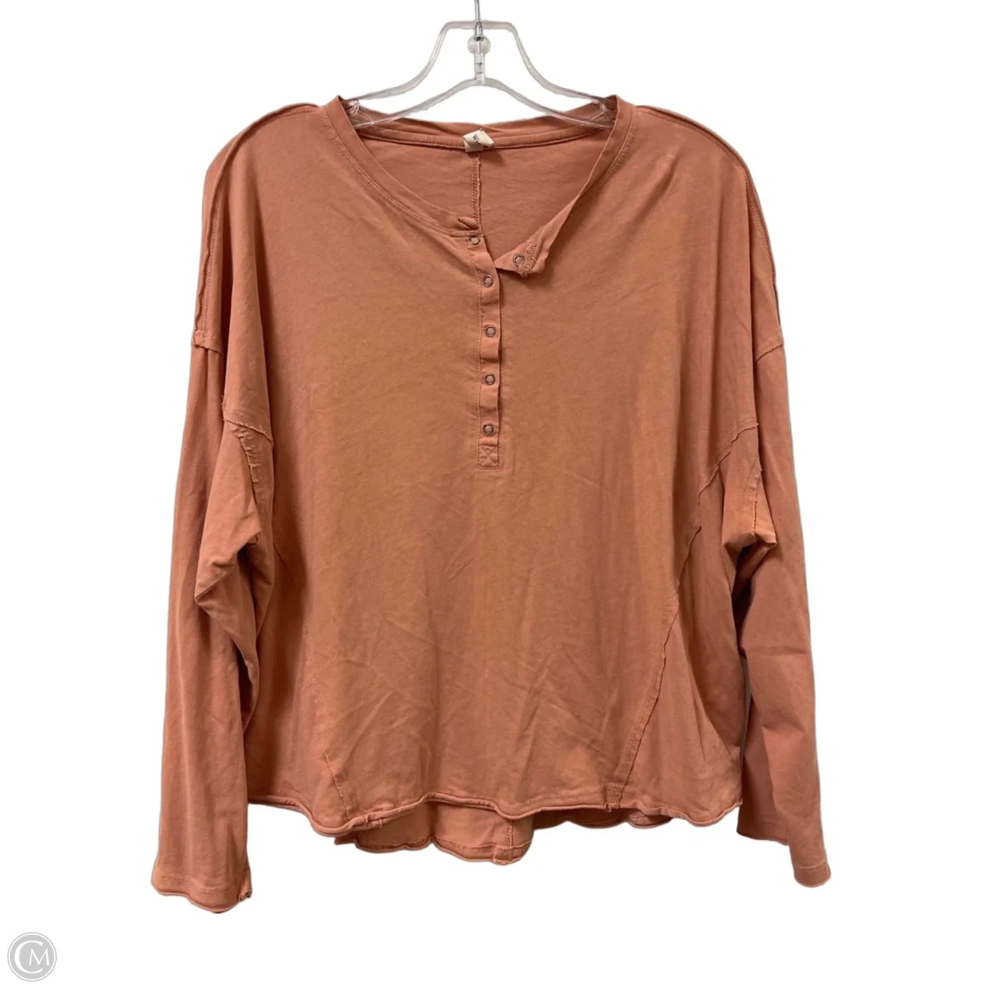 Top Long Sleeve By Wishlist In Orange, Size: L