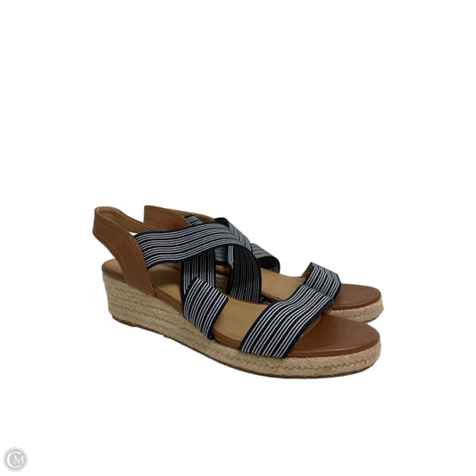 Sandals Heels Wedge By Market & Spruce In Navy, Size: 8