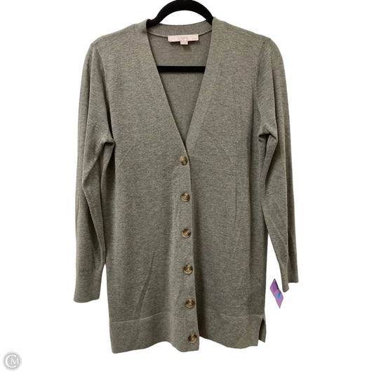 Sweater Cardigan By Loft In Green, Size: Mp