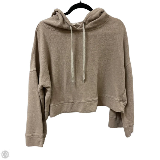 Sweatshirt Hoodie By Grade & Gather In Taupe, Size: M