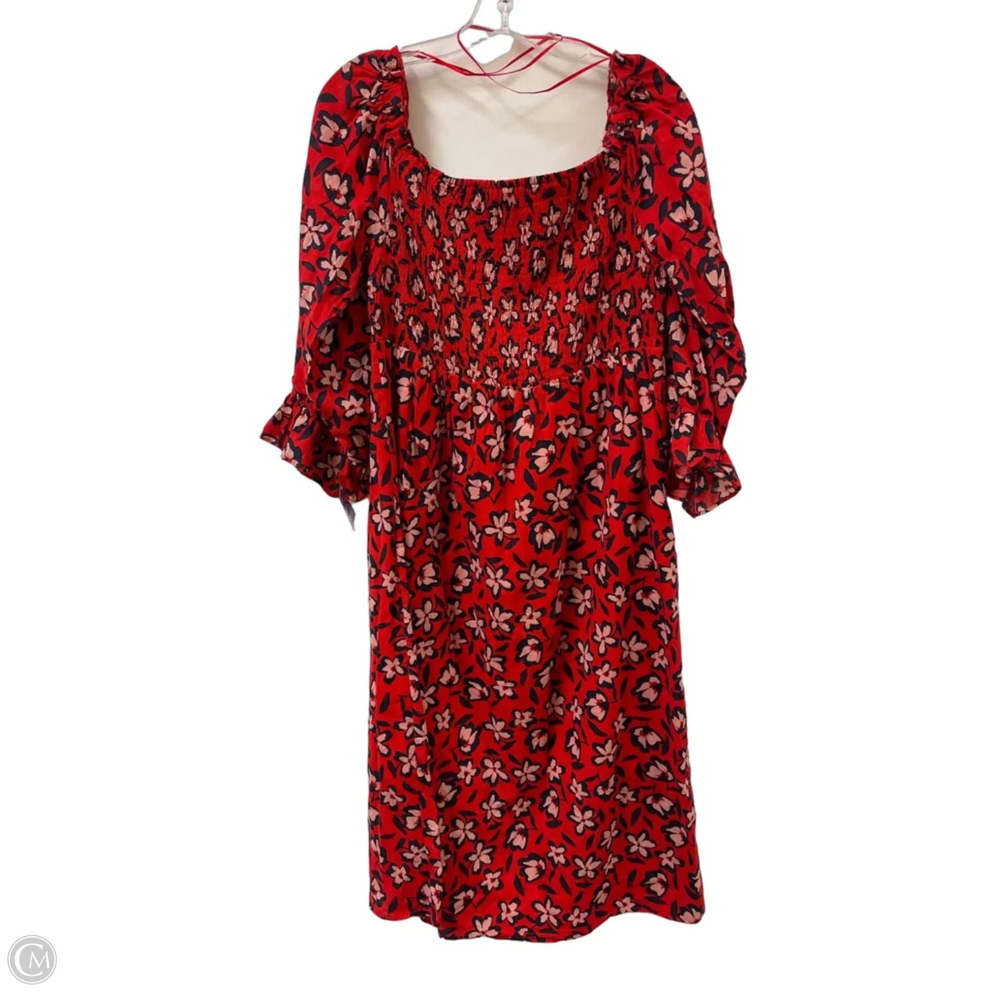 Dress Casual Midi By Who What Wear In Red, Size: Xl