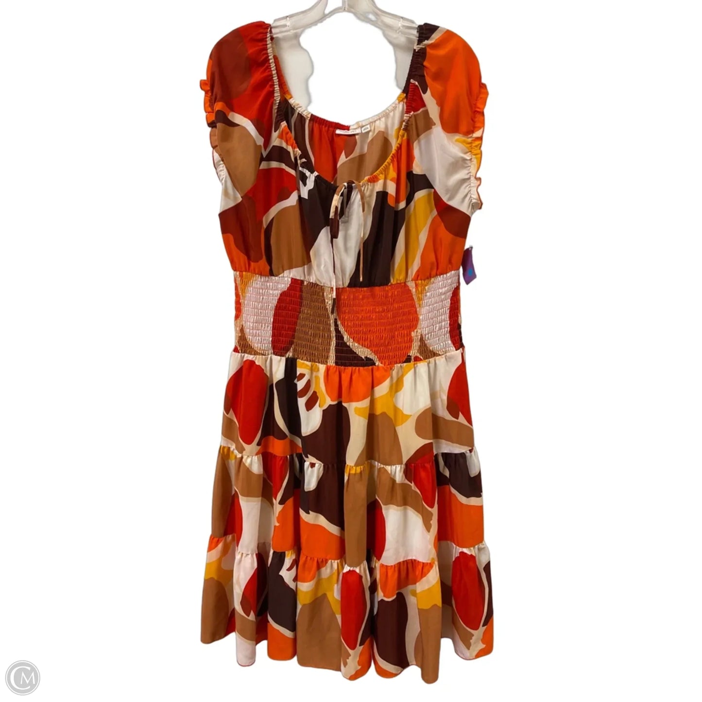 Dress Casual Midi By Eva Mendes In Orange, Size: Xl