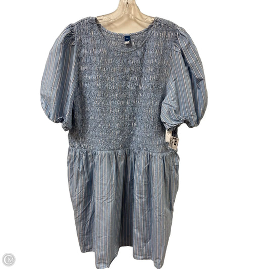 Dress Casual Midi By Old Navy In Blue, Size: 1x