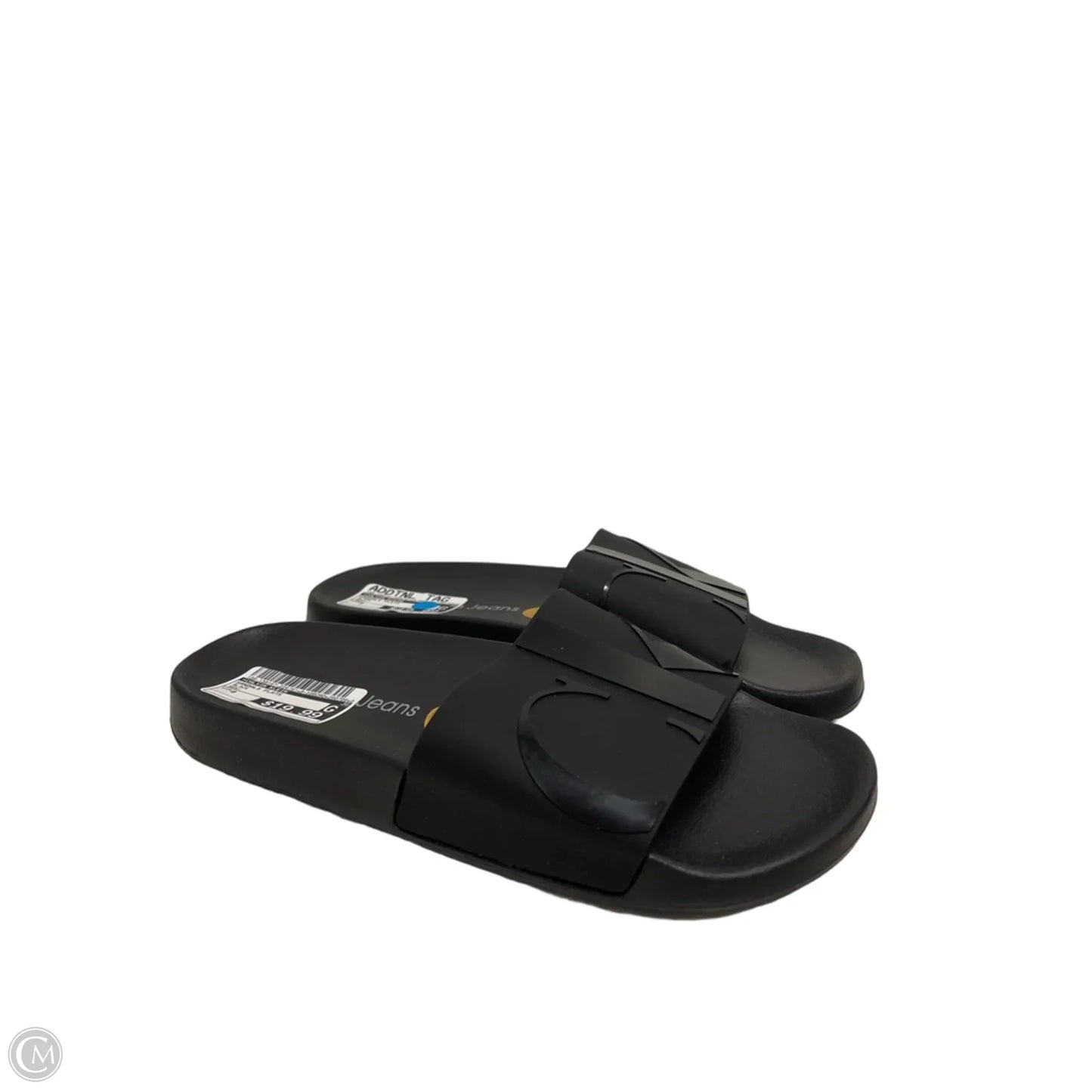 Sandals Flats By Calvin Klein In Black, Size: 8