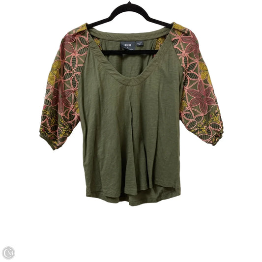 Top Short Sleeve By Maeve In Green, Size: M