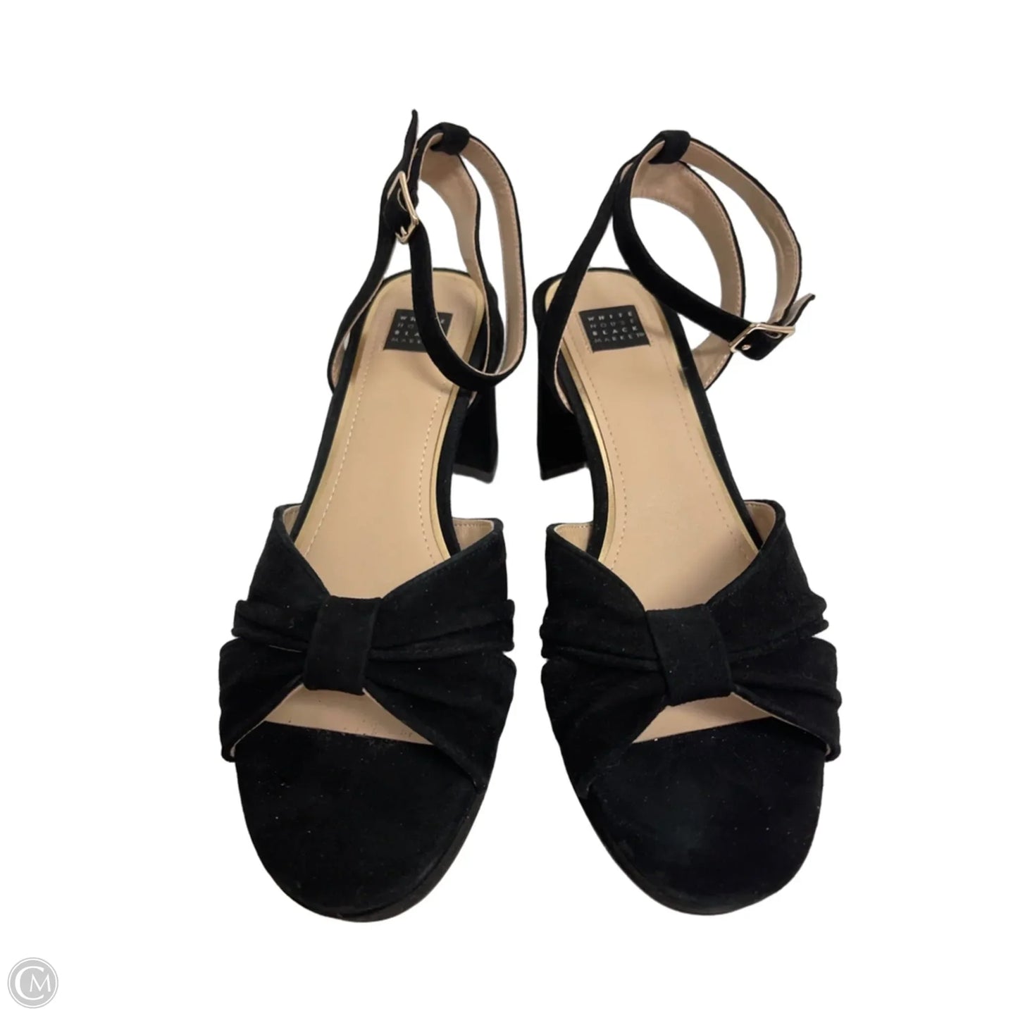 Sandals Heels Block By White House Black Market In Black, Size: 8.5