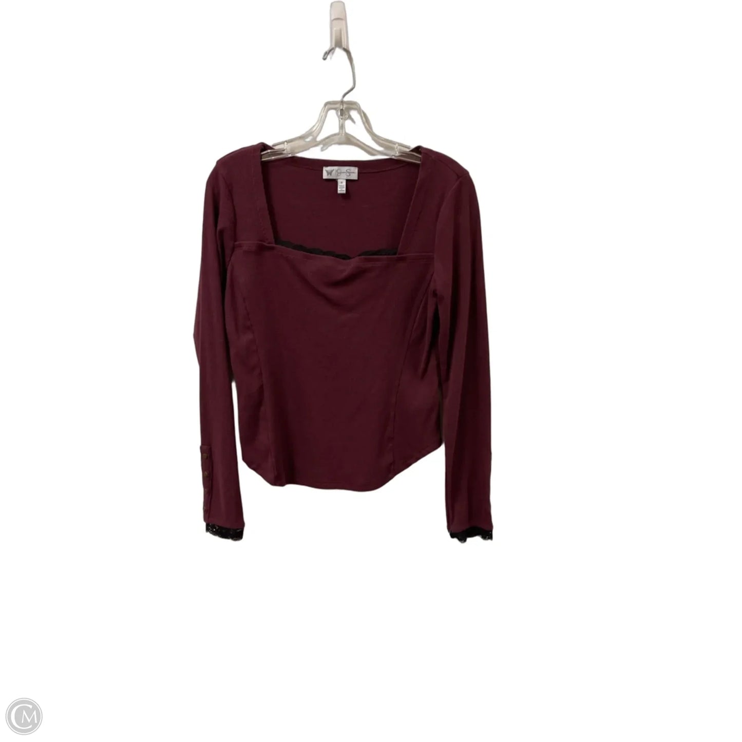 Top Long Sleeve By Jessica Simpson In Red, Size: S