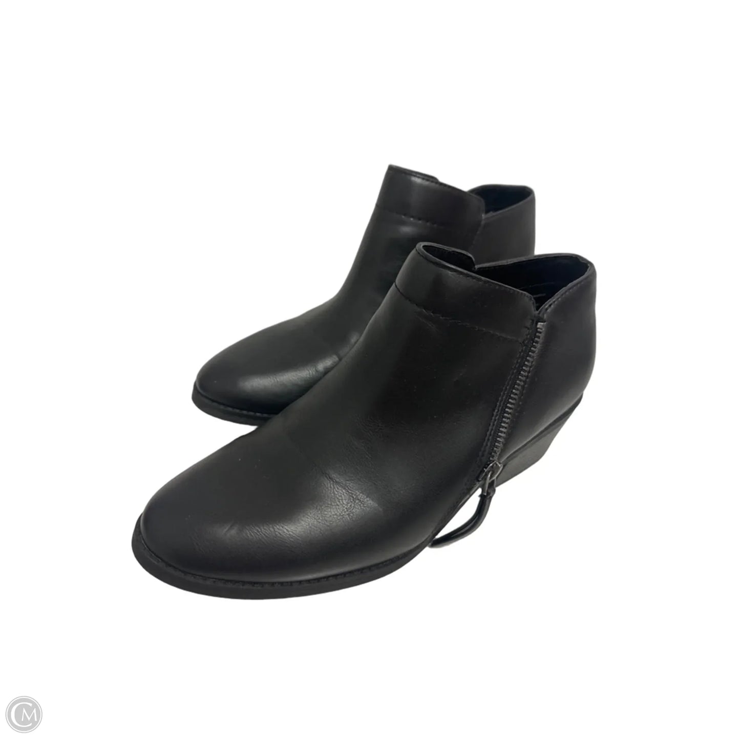 Boots Ankle Heels By Time And Tru In Black, Size: 9