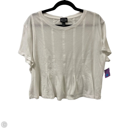 Top Short Sleeve By Scoop In White, Size: S