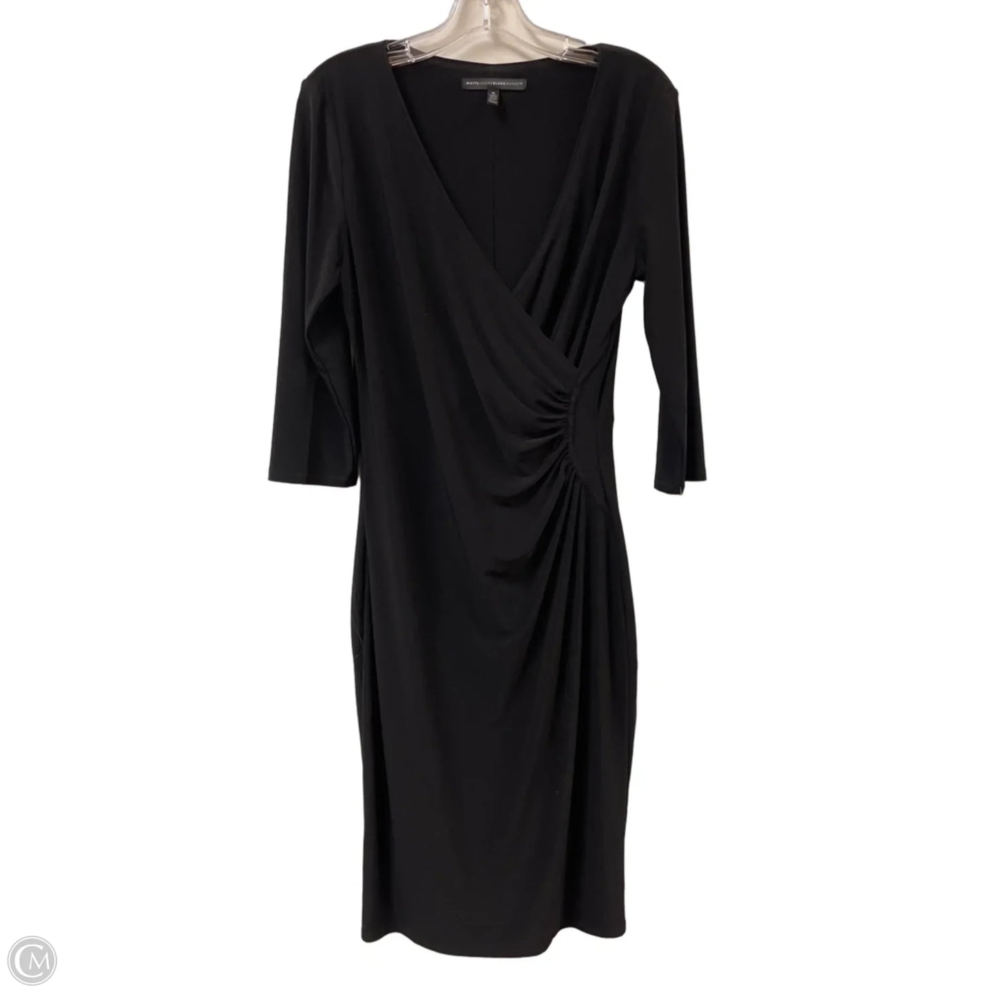 Dress Casual Midi By White House Black Market In Black, Size: M