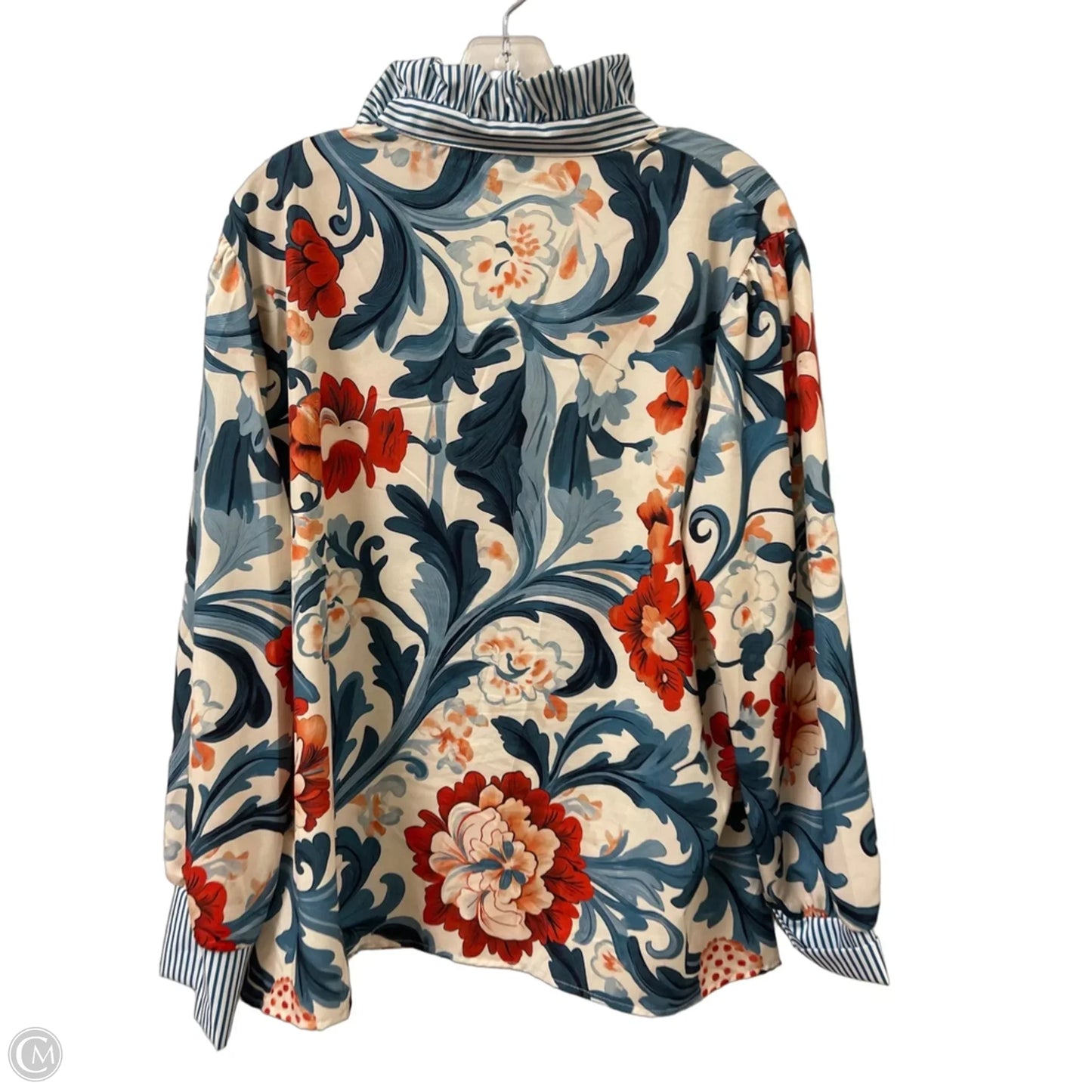 Top Long Sleeve By Clothes Mentor In Floral Print, Size: 2x