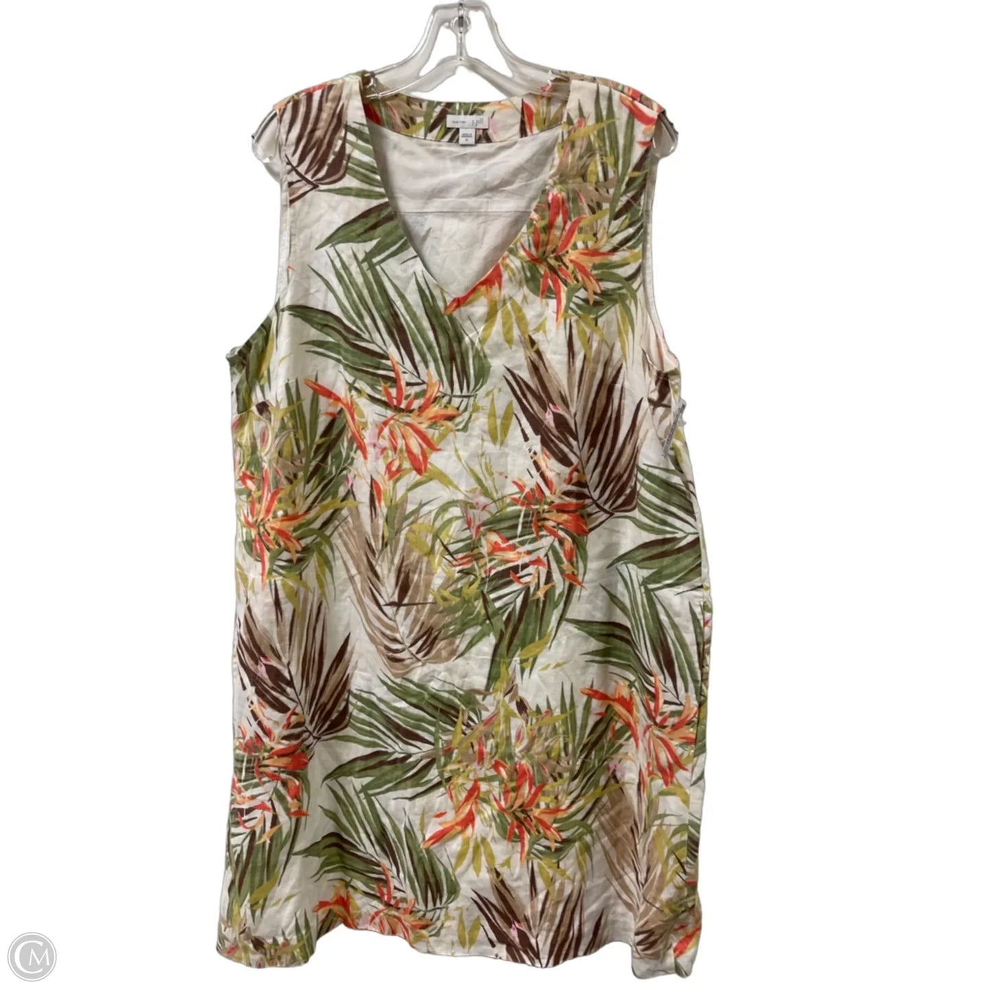 Dress Casual Midi By J. Jill In Green, Size: Xl