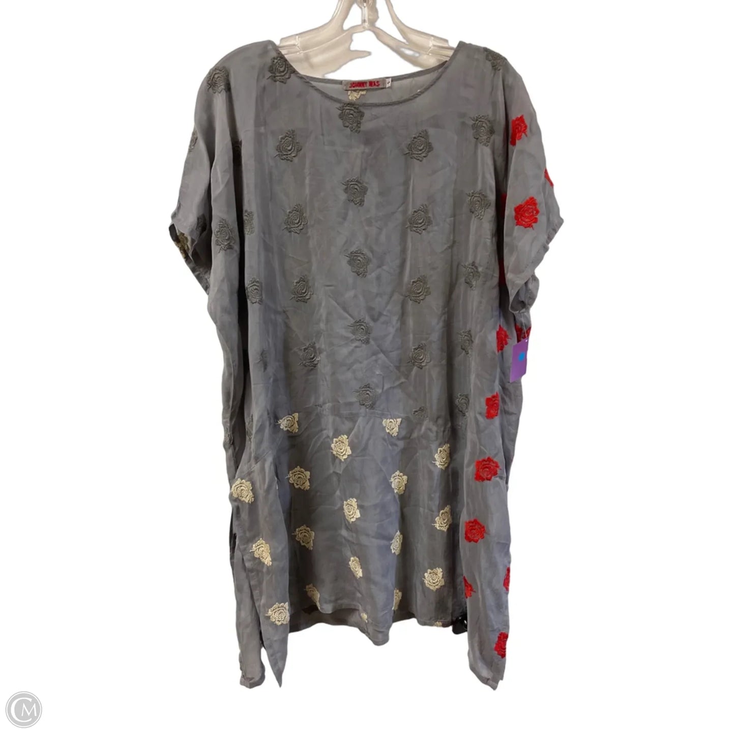 Tunic Designer By Johnny Was In Grey, Size: S