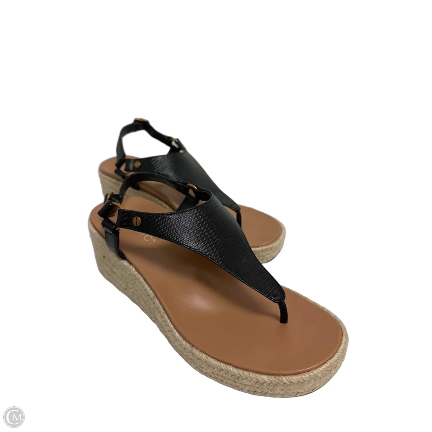 Sandals Heels Wedge By Vionic In Black, Size: 8