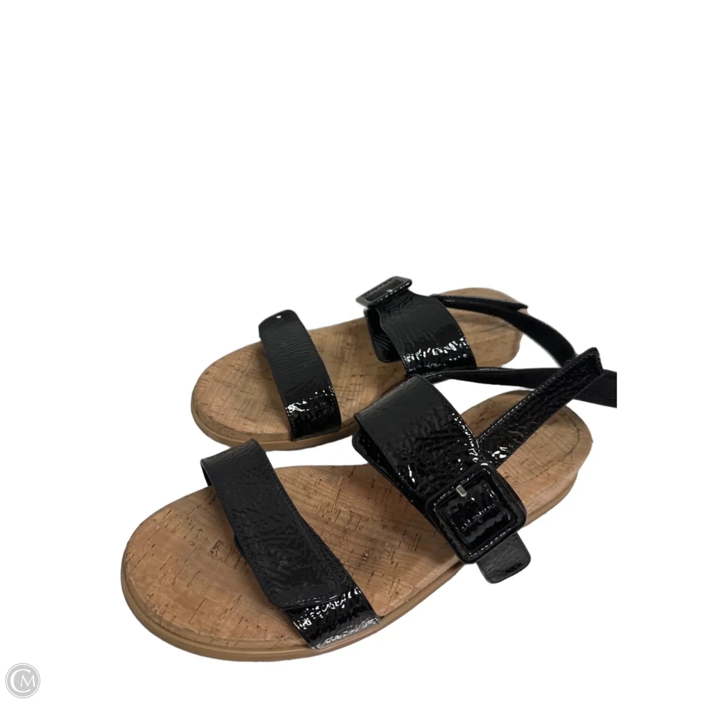Sandals Flats By Clothes Mentor In Black, Size: 9.5