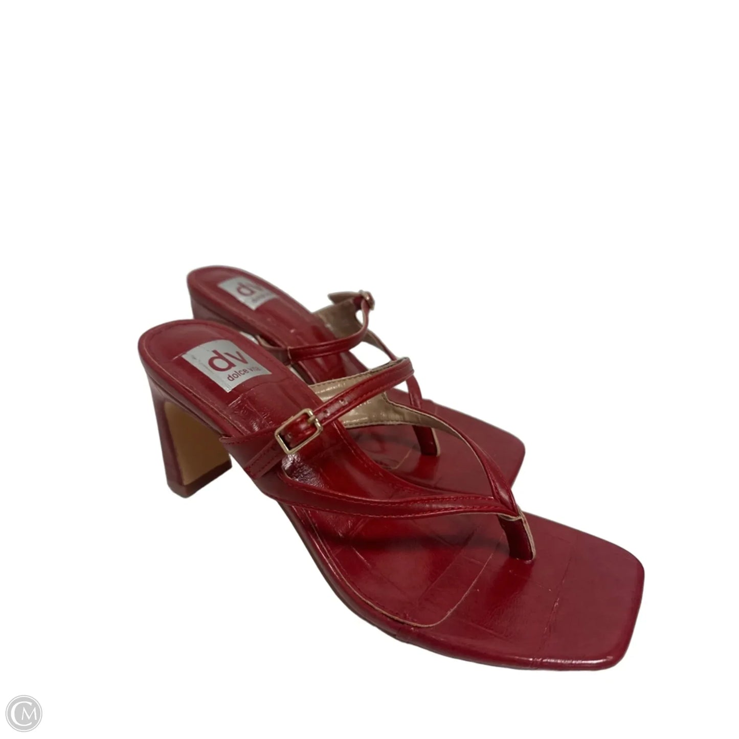 Sandals Heels Block By Dolce Vita In Red, Size: 7.5