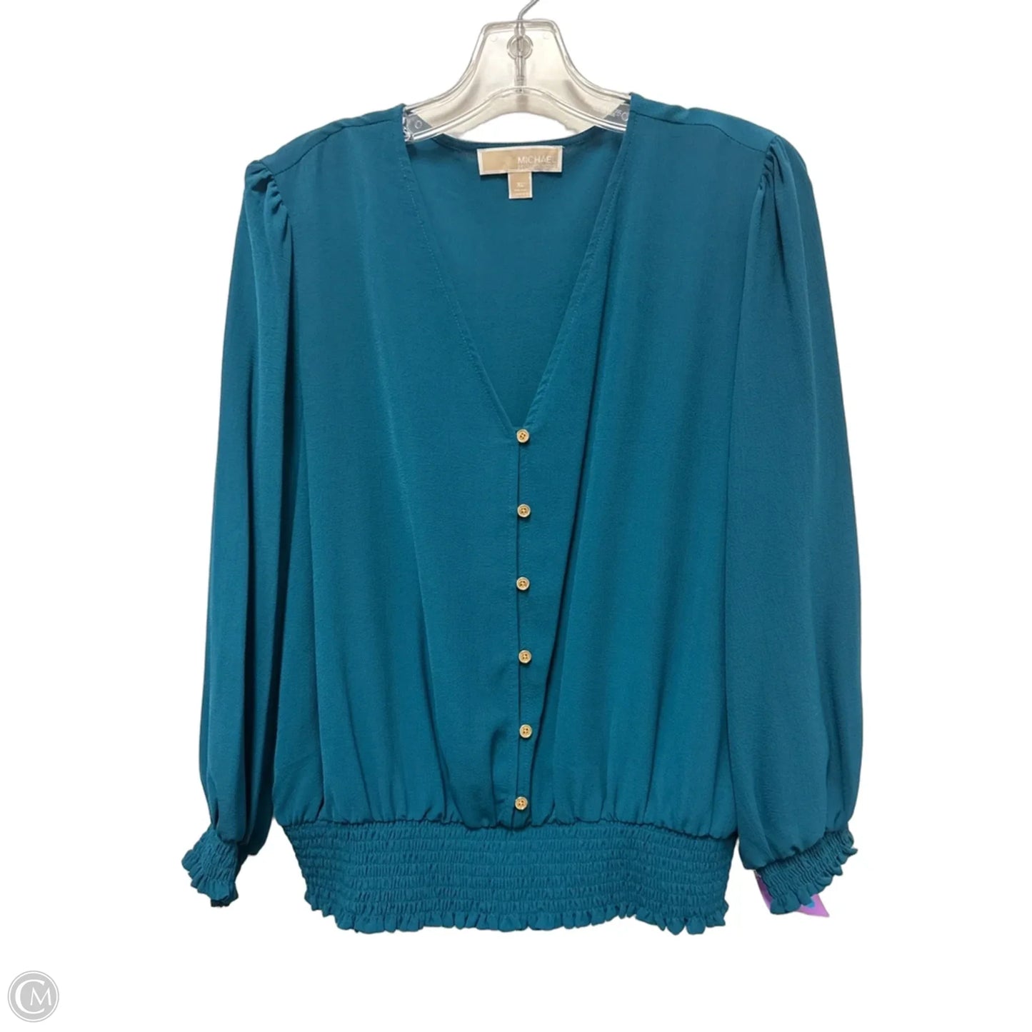 Top Long Sleeve By Michael By Michael Kors In Teal, Size: Xl
