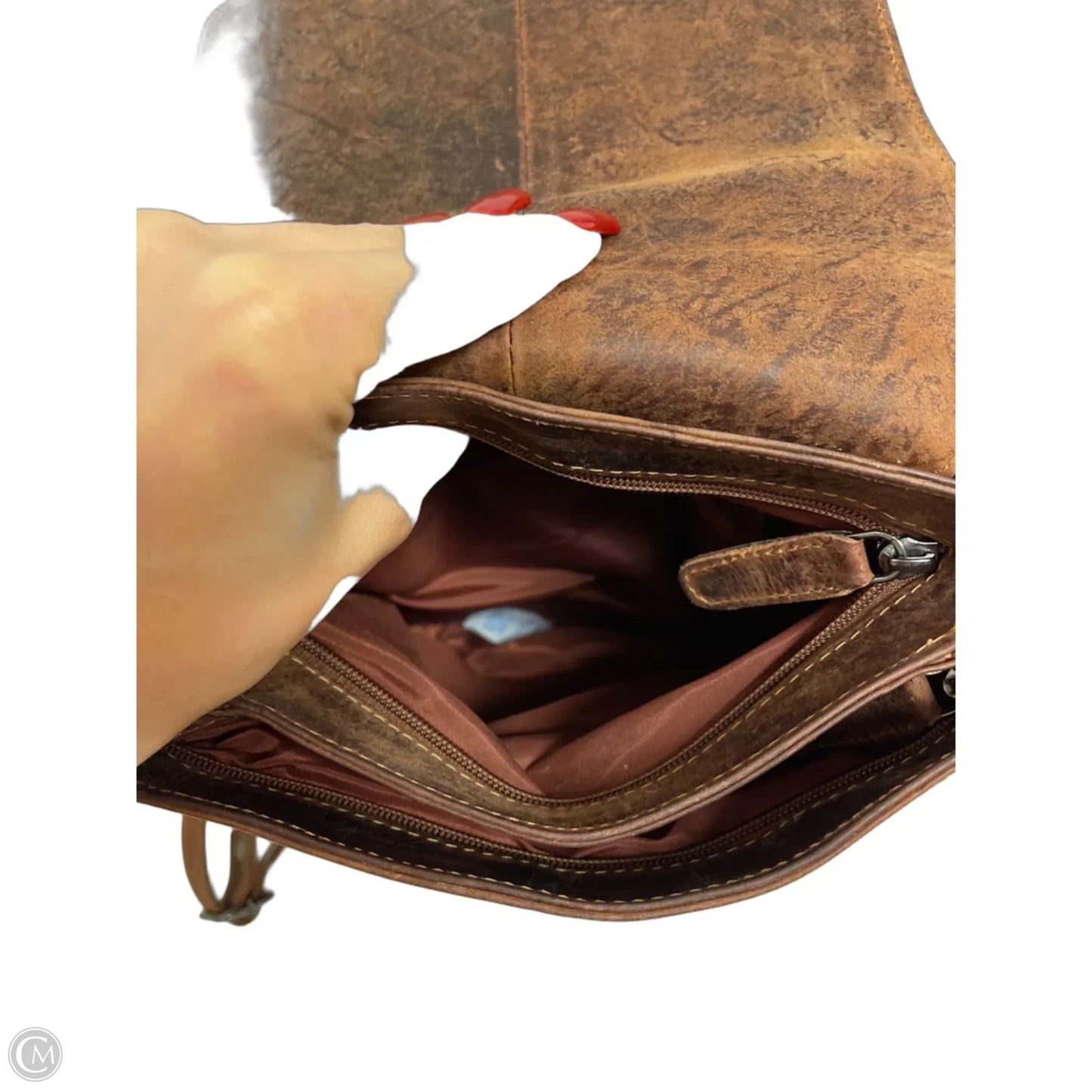 Backpack Leather By Clothes Mentor, Size: Large